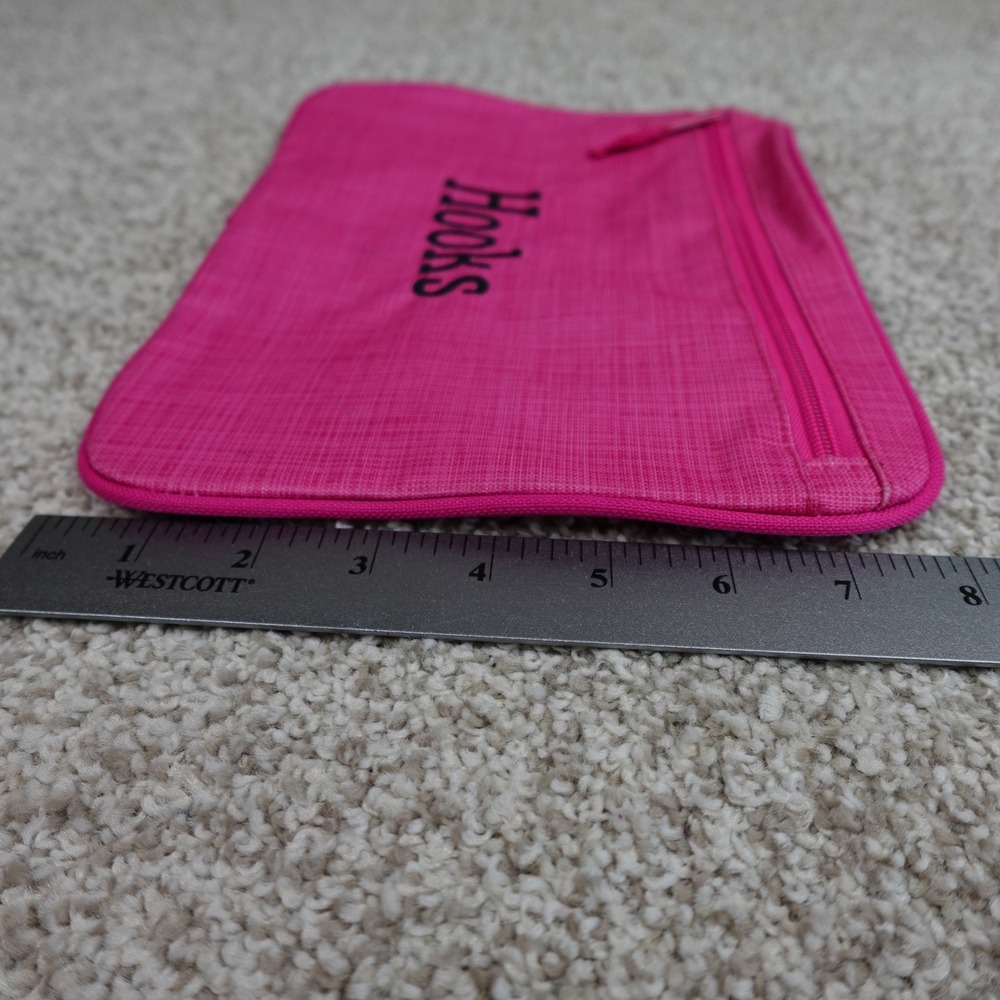 Thirty-One Pocket-A-Tote Pink Crosshatch Zipper Pouch Hooks Embroidery Organizer - Picture 7 of 8